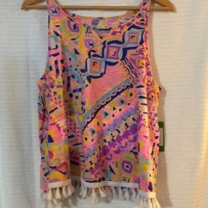 Lilly Pulitzer - Auden Tank - Plantain Party - XL